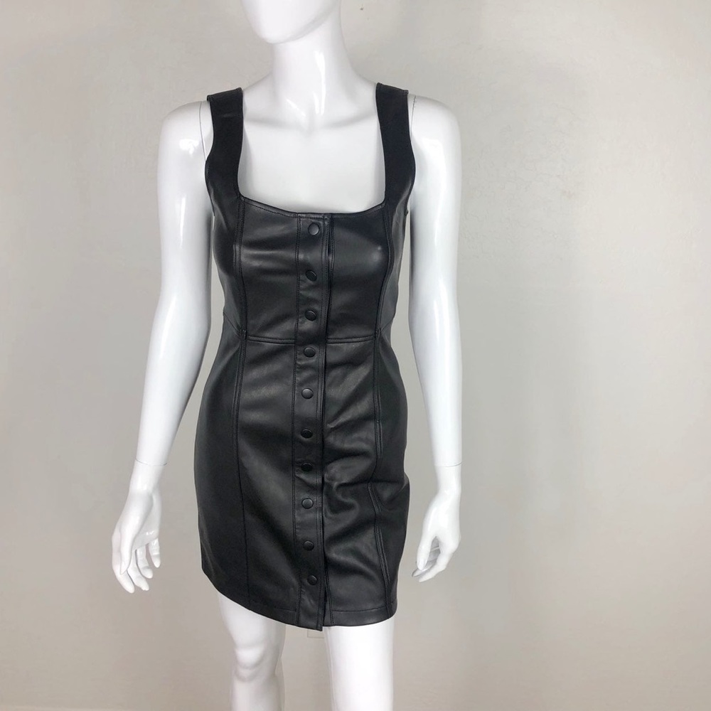 NWT urban outfitters leather button up tank dress